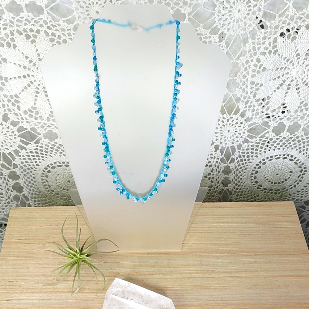 Hand Crafted Bohemian Necklace, Turquoise, Teal & Blue,  by Rust Belt Raised